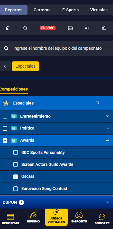 Cómo apostar en Premios Óscar: Tutorial paso a paso MasterBets365.com
