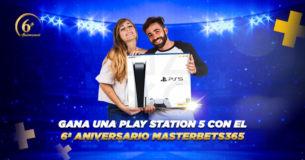 Gana una Play Station 5 con el 6to Aniversario MasterBets365 - Casino Online y casa de apuestas