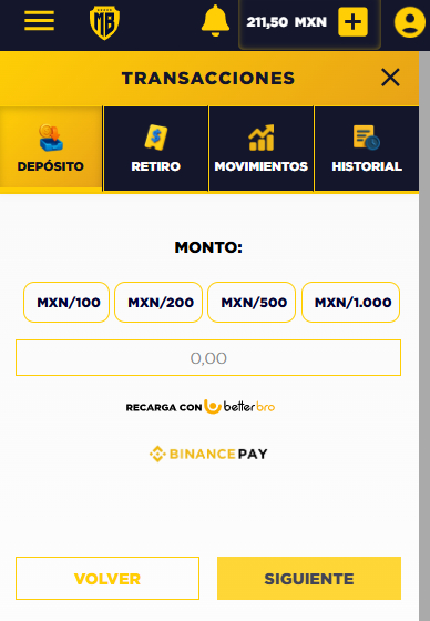 Jugar con Binance Pay en casino online mexico MasterBets365