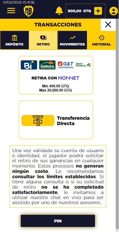 Monnet metodo de retiro casino online MasterBets365