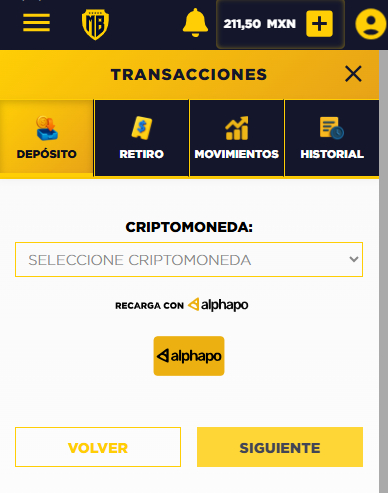 Recarga con Alphapo - Criptomonedas en Casino Online Mexico