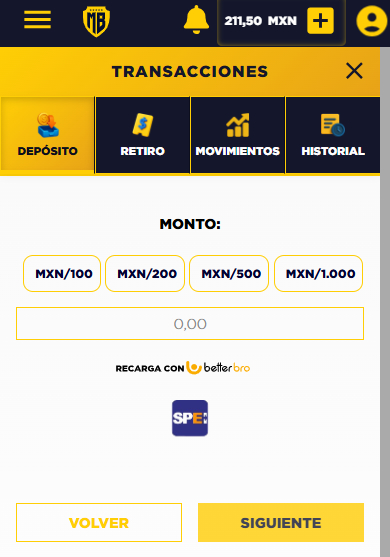 Recargar con SPE mi cuenta de casino online MasterBets365 Mexico