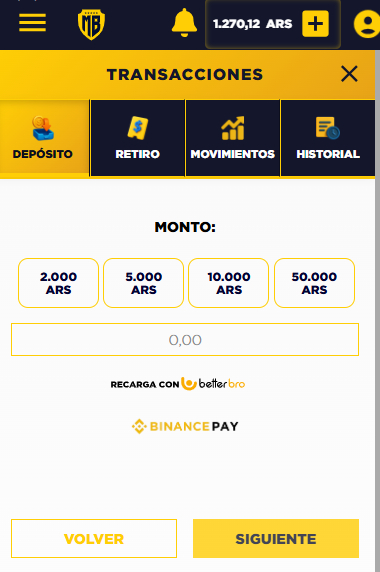 Como recargar con BinancePay tu cuenta de Casino Online MasterBets365