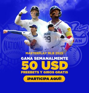Pronostica MLB promoción casino online gana dinero en efectivo, giros gratis y freebets MasterBets365 apuestas grandes ligas