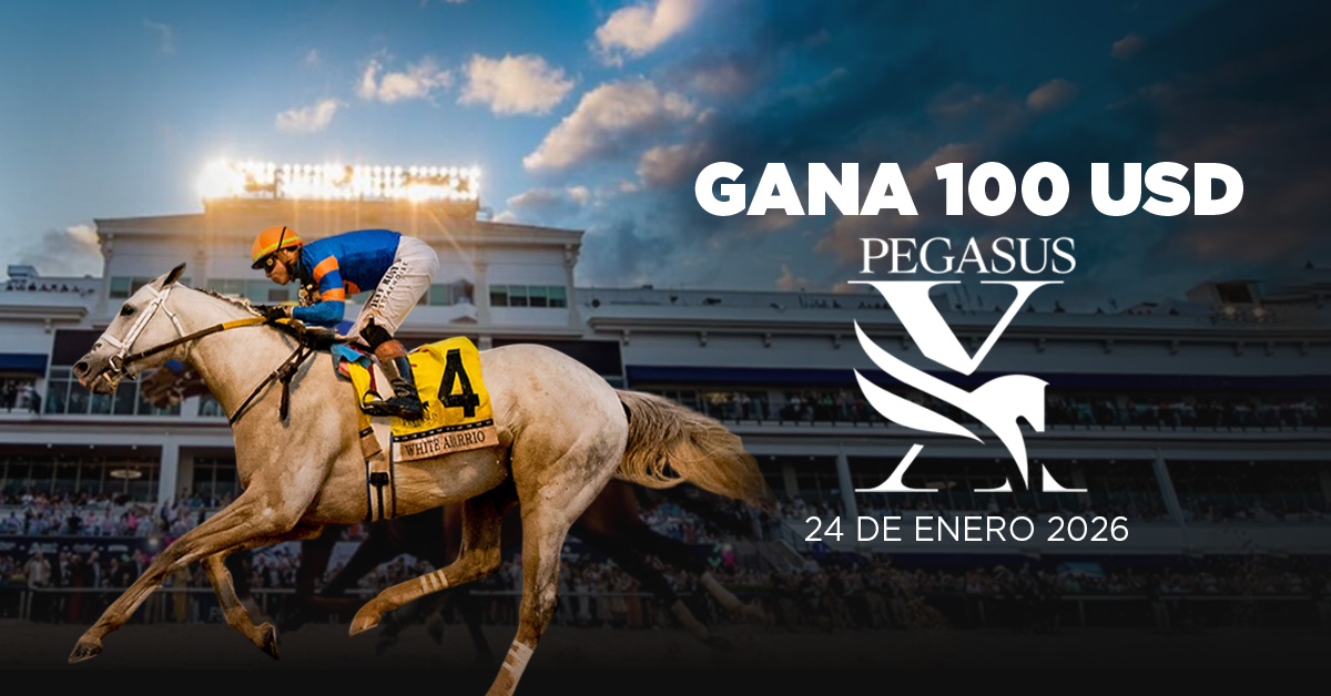 GANA $100 USD acertando la Superfecta de la Pegasus World Cup 2026 MasterBets365 Hipismo internacional