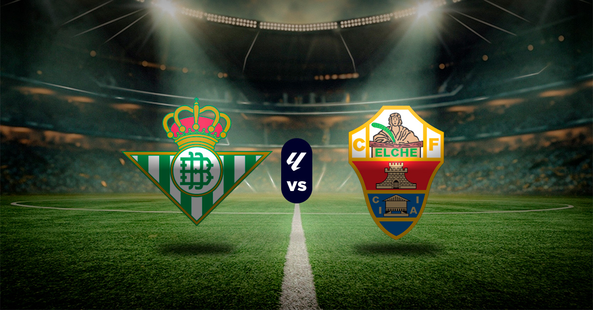 El segundo choque de esta jornada 36 de LaLiga será el de Real Betis vs Elche, en la jornada 36 de LaLiga, este martes 12 de mayo.