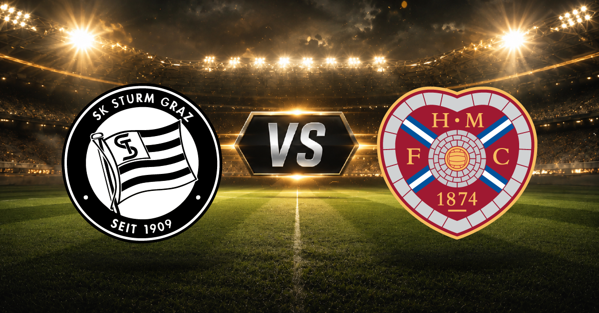 Sturm Graz recibe a Hearts este martes 21 de julio por la ida de la 2.ª ronda clasificatoria.